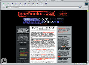 The Macrocks web site, devoted to all things Mac 'n' Roll.