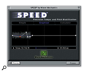 The Graphical screen is used to create time‑related changes in pitch or speed.