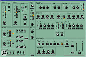 The comprehensively equipped three‑oscillator analogue synth emulation 'Uranus'.