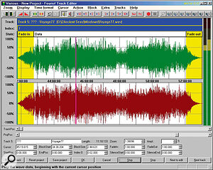 The Track Editor lets you add fades, change audio level, and add extra CD track indices during long medleys.