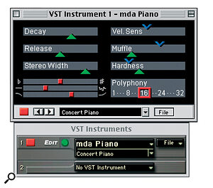 The freeware MDA Piano plug‑in is a must for fans of '80s‑style digital pianos.