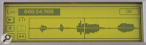 While the D12's LCD may not be a touchscreen, it's at least large enough for a nice waveform display.