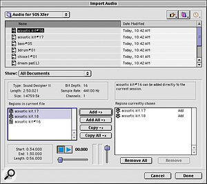 Pro Tools 5.1.1; Transfer Songs From Emagic Logic