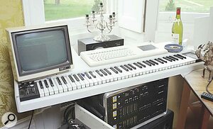 Kent's trusty Fairlight Series III, and (below) the Digidesign 888 I/O units for his Logic/Pro Tools system, as well as the SSD Slave Driver and VSD video sync units. Above, there's a somewhat more affordable Yamaha NS10 monitor.