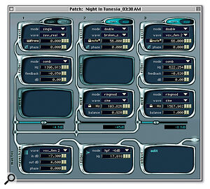 Absynth's Giger‑esque Patch editing window.