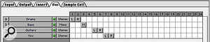 Buss assignments: These four internal busses have been configured to provide submix busses. More busses would be needed if any internal effect send and return connections were required.