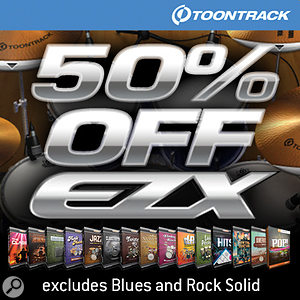 50% off Toontrack EZX packs