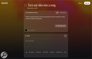 At present, the most prominent commercial AI music generation services are Suno and Udio.