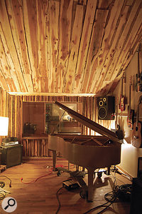 The tracking area at the new Bomb Shelter, with Andrija Tokic's grand piano centre stage.