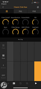 Synth tracks use Live’s Wavetable instrument.