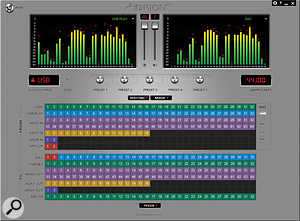 The Orion 32 is far more than just a USB interface. For example, it also acts as a routing matrix for the very generous analogue and digital I/O, as you can see in this screen from the control software.