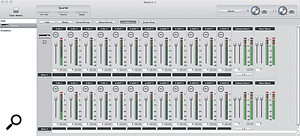 The Mixer page in Apogee's Maestro 2 control software. 