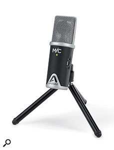 The Apogee MiC with its supplied tripod.