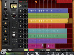 Studio is Amplitube 3's built-in mini-DAW, but you'll need to make an in-app purchase if you want the full eight tracks.