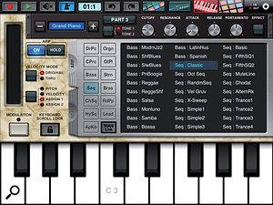 Synth Arp & Drum Pad's arpeggiator offers 342 different and well-labelled patterns,