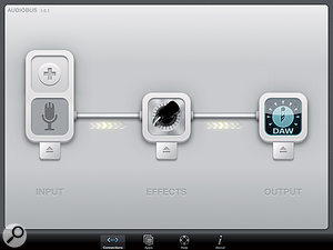 Guitar recording into Multitrack DAW with effects from JamUp Pro.