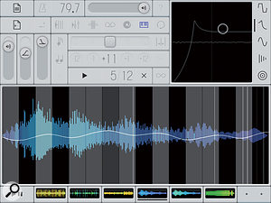 Select any sample by its icon in the lower part of the screen. In Keyboard mode, samples or portions of samples are played chromatically.