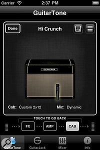 Sonoma Wire Works' GuitarTone app in action. 