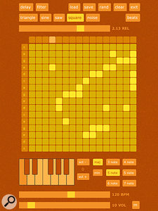 SAMMI’s distinctively coloured sequencer screen.