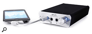 The HPP1 is supplied with a short dock cable for connecting your iOS device to the USB port on the front.