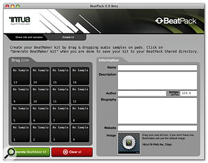 BeatPack allows kits and samples to be shared with BeatMaker, as long as your computer and iPhone are connected to the same wireless network.