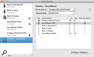 Soundflower works best with most DAWs when you include it in an 'aggregate device' along with your normal hardware interface, in the Audio MIDI Setup application.