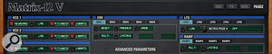 Page 2 adds yet more parameters to each of the oscillators, the filter, and each of the envelopes, LFOs and ramp generators.