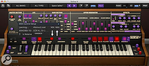In common with other Arturia soft synths, Solina V offers remote control over almost every facility, with a  simple system for assigning MIDI CCs to voicing parameters and another for saving and recalling controller configurations.