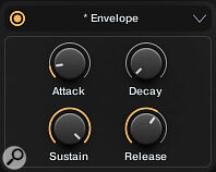 Built‑in ADSR controls give you control of instruments’ attack speed and release time.