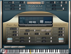 Where it all started: the Tenor Sax, originally released in the Kontakt format (now discontinued), has been spiffed up in the proprietary SWAM format. SWAM Saxophones also includes alto, baritone and soprano saxes.