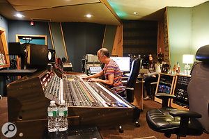 Joe Costa (left) and assistant Gena Johnson at Grand Victor’s API console.