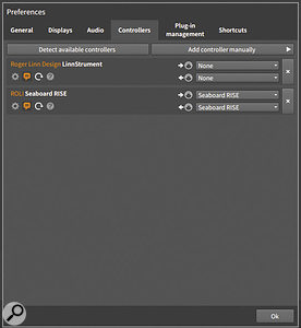 Although it’ll work with typical generic MIDI controllers out of the box, Bitwig Studio can also work in bespoke fashion with other complex and unusual controllers. It’s a good candidate for use with polyphonic expressive controllers like the Seaboard and LinnStrument.