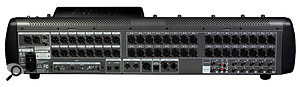 The X32 features a wealth of analogue and digital I/O, including 32 mic inputs, 18 XLR line outs, two sets of 48-channel AES50 outputs, and six analogue auxiliary inputs and outputs.