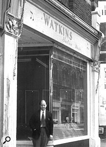 Charlie Watkins outside his first shop in Balham.