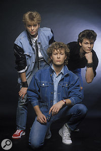 A‑ha, 1985. From left to right: Pål Waaktaar Magne Furuholmen and Morten Harket.