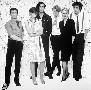 The Human League, 1981. From left to right: Jo Callis, Joanne Catherall, Phil Oakey, Adrian Wright, Susan Sulley, Ian Burden.