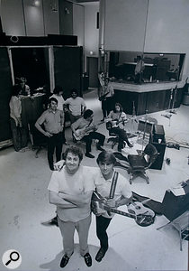 Although of an Alanta Rhythm Section session in 1970, this photo shows the unique layout of the Studio One live room and control room. To the left of the picture is the 'mobile' drum booth.