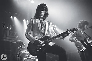 Gary moore on stage with Thin Lizzy, 1979. 