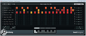 The Beat Designer window has been resized to show all 32 steps used in the current pattern. 