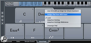 Screen 2: By combining the various Chord Pad options, you can use a Pad to trigger useful combinations of your GA SE loops from a single MIDI note.