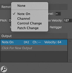 Screen 4: Assigning a Remote trigger to an articulation.