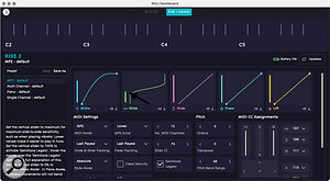 Screen 1: MPE controllers such as the ROLI Seaboard range and Keith McMillen Instruments’ K‑Boards have software editors that can customise their response to suit your playing style.