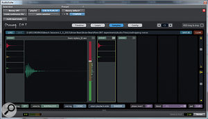 Building a DRT sample package. The 'stack' on the left contains three samples, that in the middle two. 