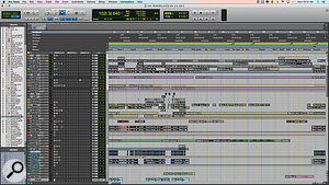 One DAW was not enough to realise Devin Townsend's ambitious musical ideas! These screens show, respectively, part of the final mix for 'Borderlands' (Pro Tools), the orchestral arrangement for 'Why?' (Logic), and a Live set for part of the album's intro.