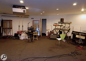 The basement area at Mutato Muzika, where Devo rehearse and where much of the new album was recorded. 