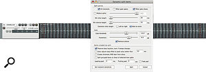 Reaper's equivalent of 'strip silence' is its Dynamic Split feature, used here to gate a drum track.