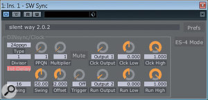 Rather than program drum sequences over MIDI, many people prefer to use their drum machines' onboard sequencers and sync them via a clock signal. Expert Sleepers' Sync plug-in makes this possible.