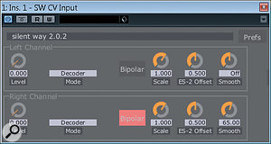 It's not all one-way traffic: the CV Input and CV To MIDI plug-ins let you use analogue sources as controllers within your DAW.