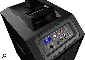 The inputs, outputs and DSP mixer all reside in the subwoofer base unit.