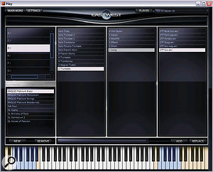 Play's Browser page allows you to create virtual folders containing your favourite instruments.